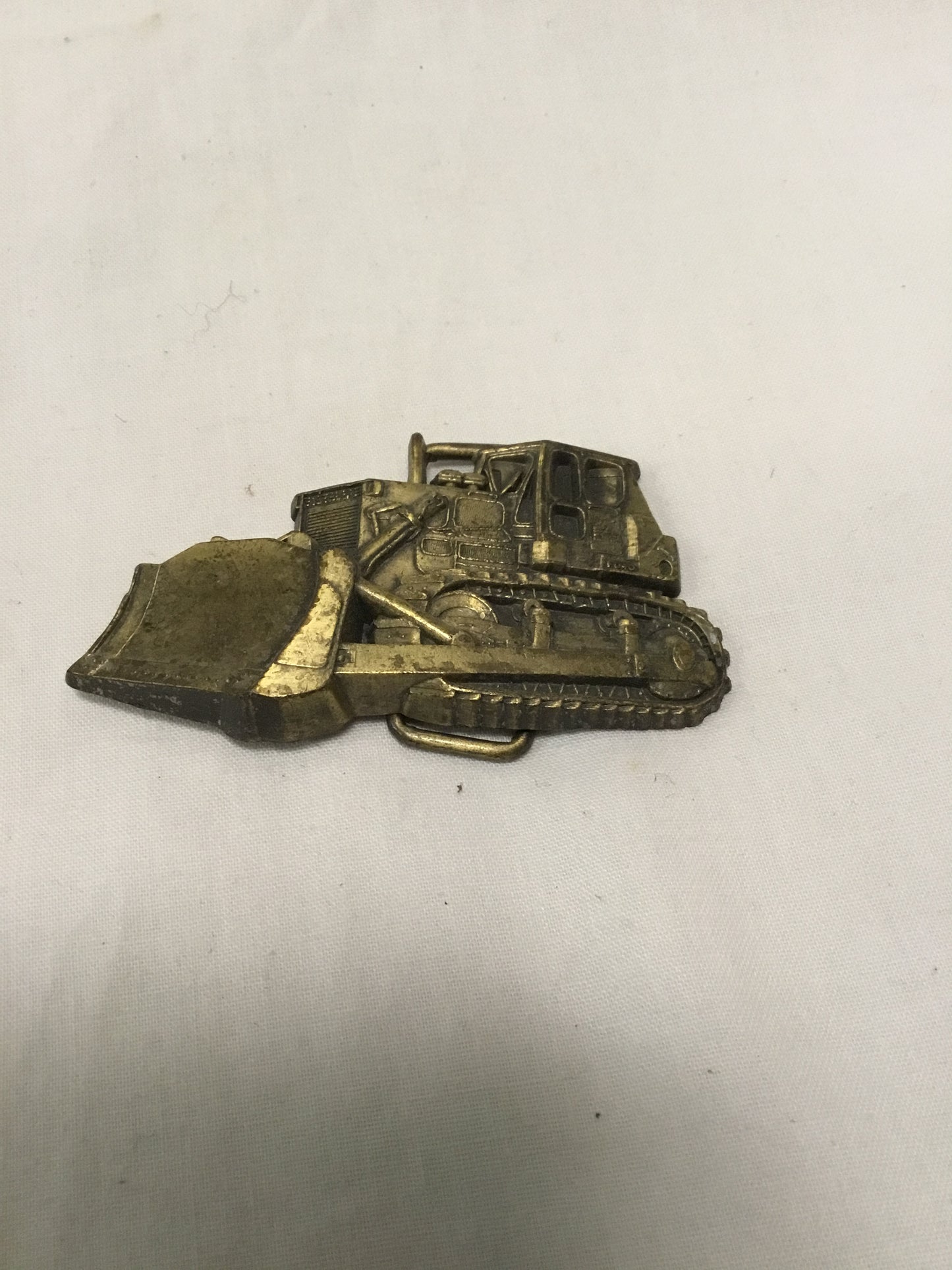 Vintage Bull Dozer Belt Buckle