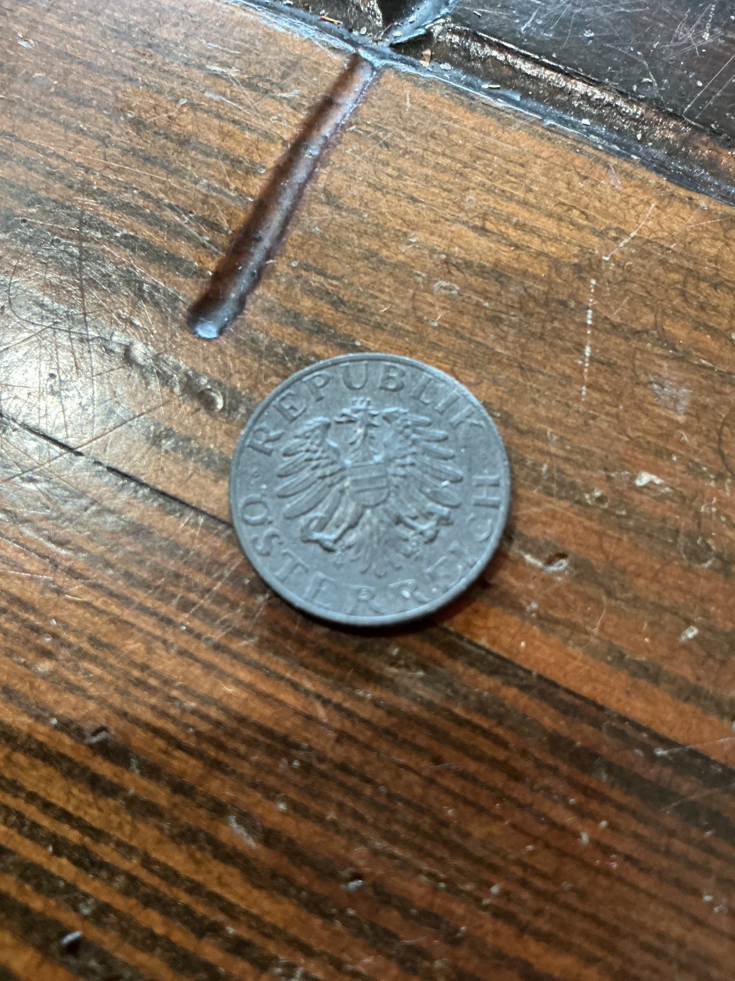 1968 Austria 5 Groschen Coin .