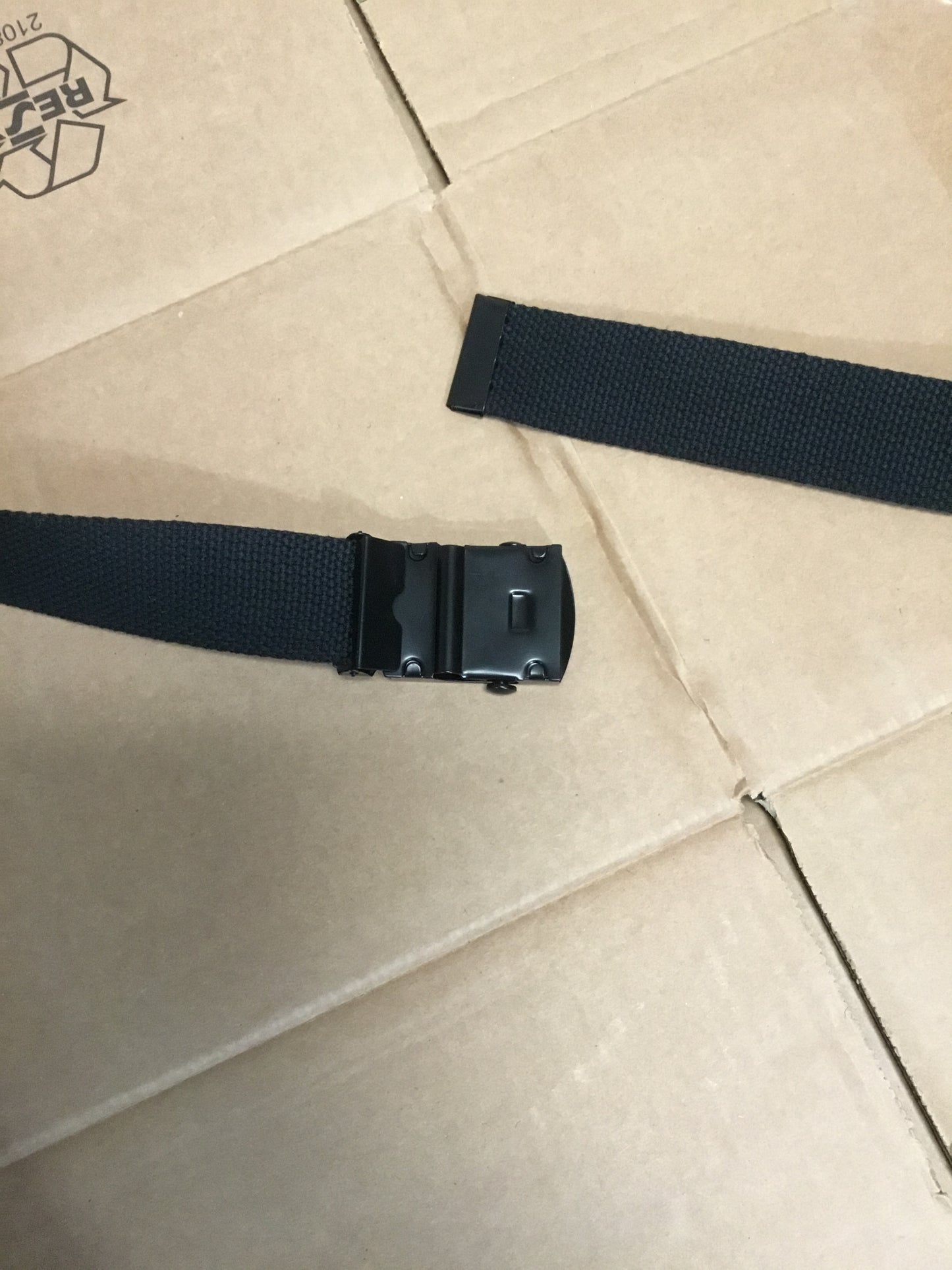 New Black ;Dress Belt , slide medal buckle