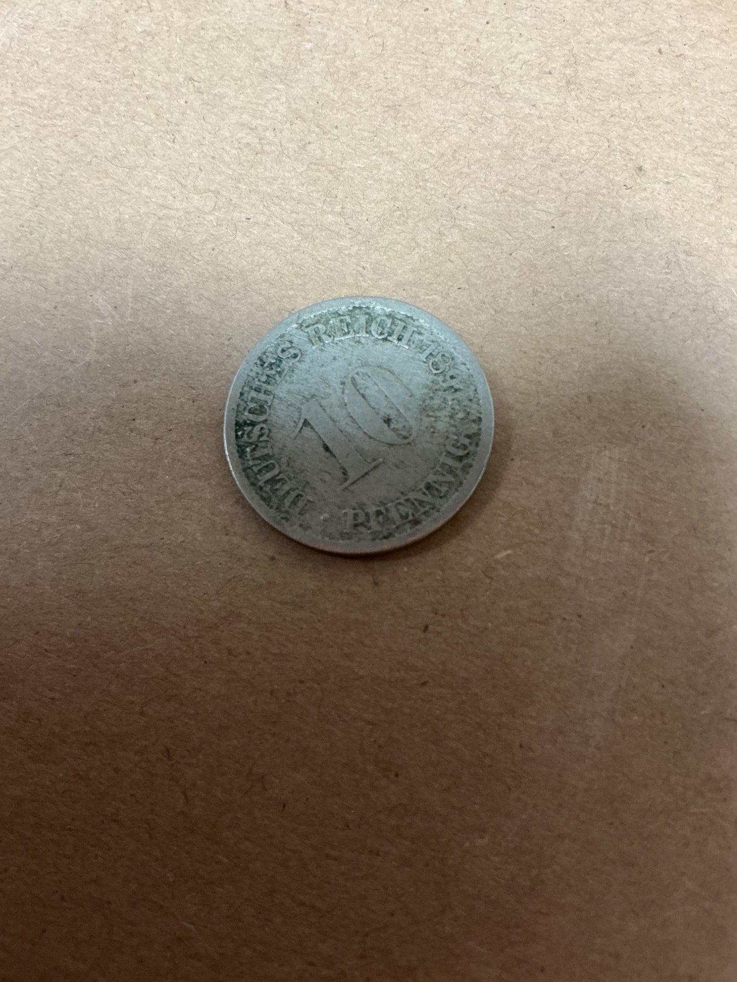 Germany 10 pfennig, 1891 In Circulated Condition