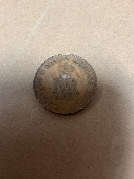 Queen Elizabeth II 1953 Canada Coronation  Coin