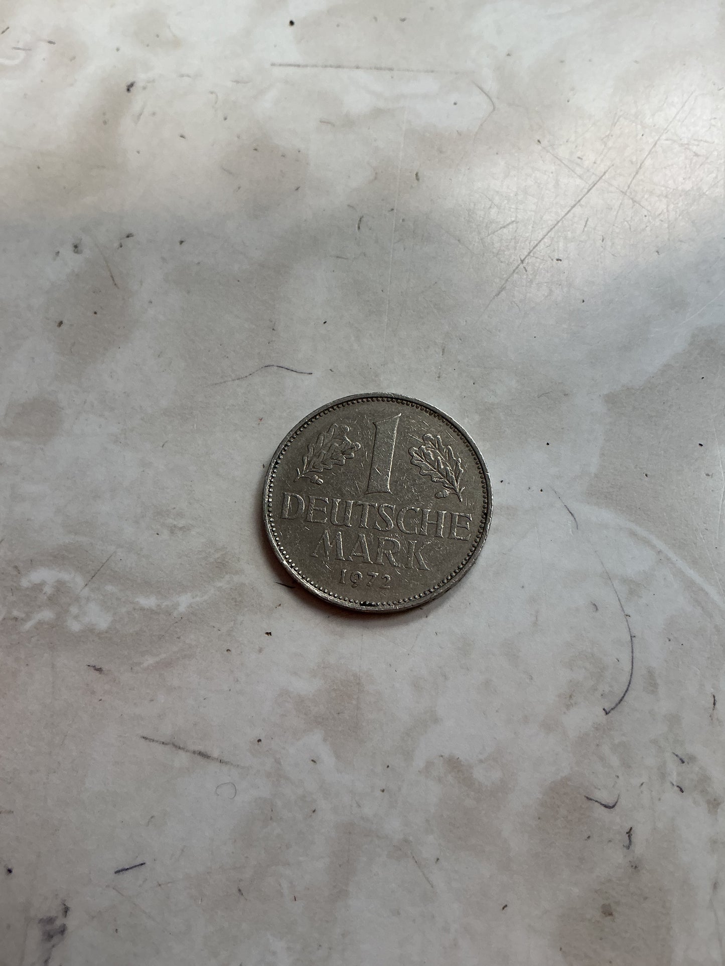 1972 German 1 Deutsche Mark J Marked