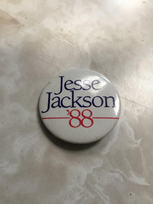Jesse Jackson 88 political Button Pin , Original