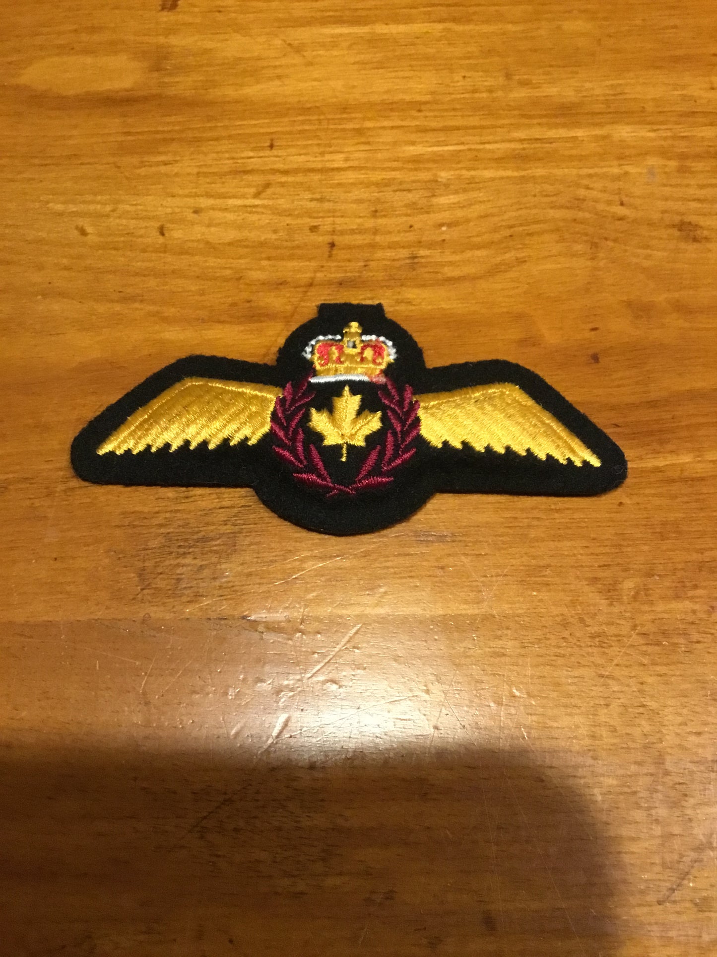 Canadian Forces RCAF Flight Engineer padded wings 4” patch