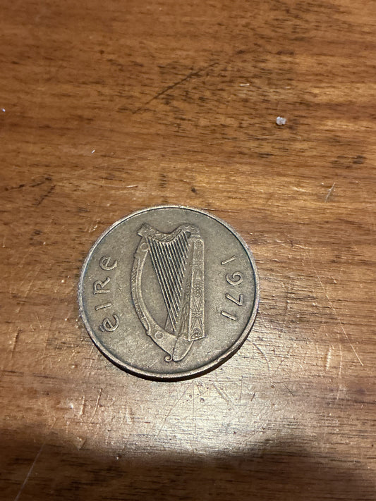 1971 Ireland 2p Coin