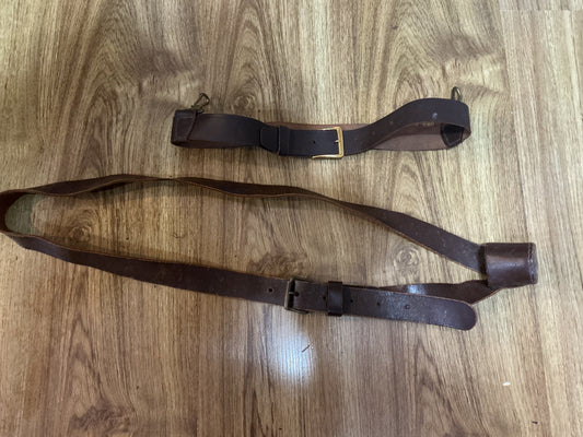 Vintage Boy Scout Belt and Leather Flag pole holder