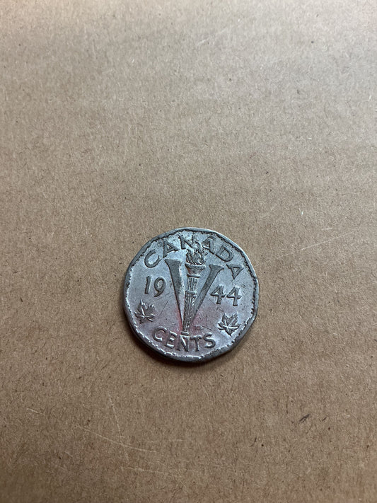 1944 Canadian Victory Nickel King George V1