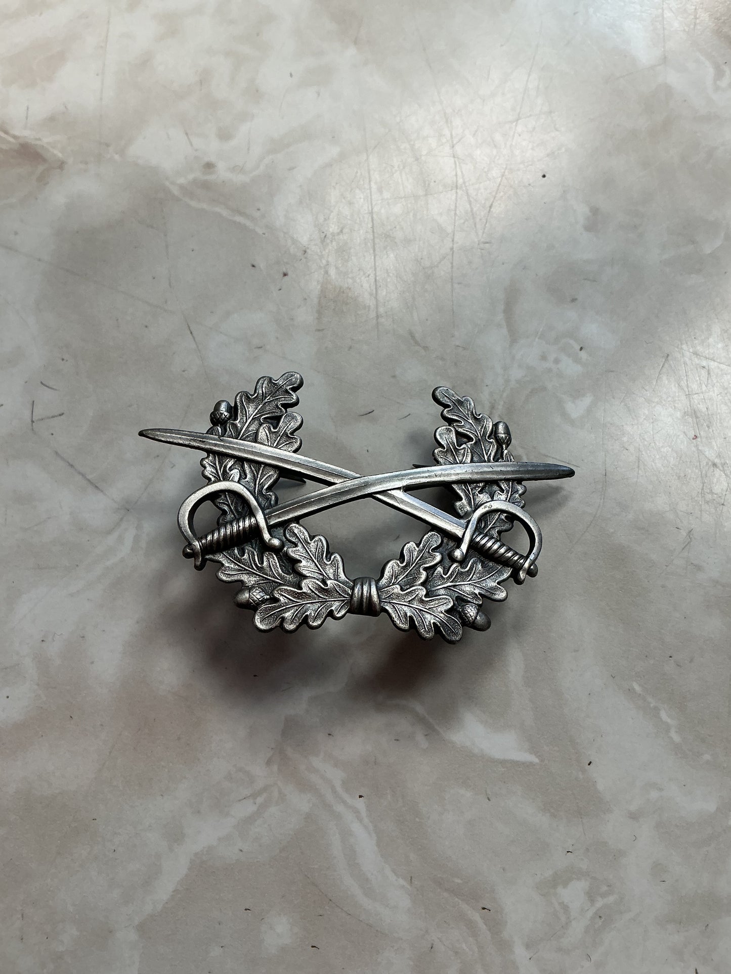 West German Army Crossed Swords Bundewehr Cap Badge Cockade