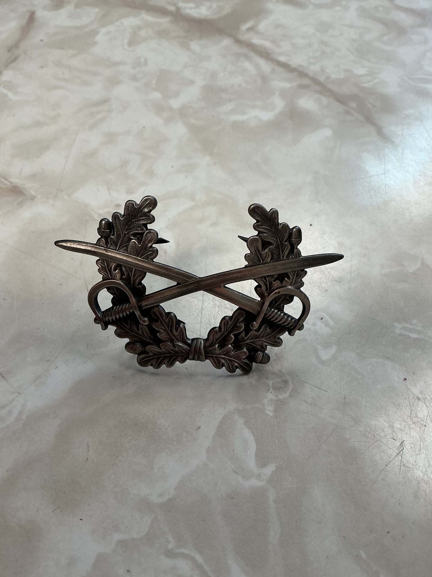 West German Army Crossed Swords Bundewehr Cap Badge Cockade
