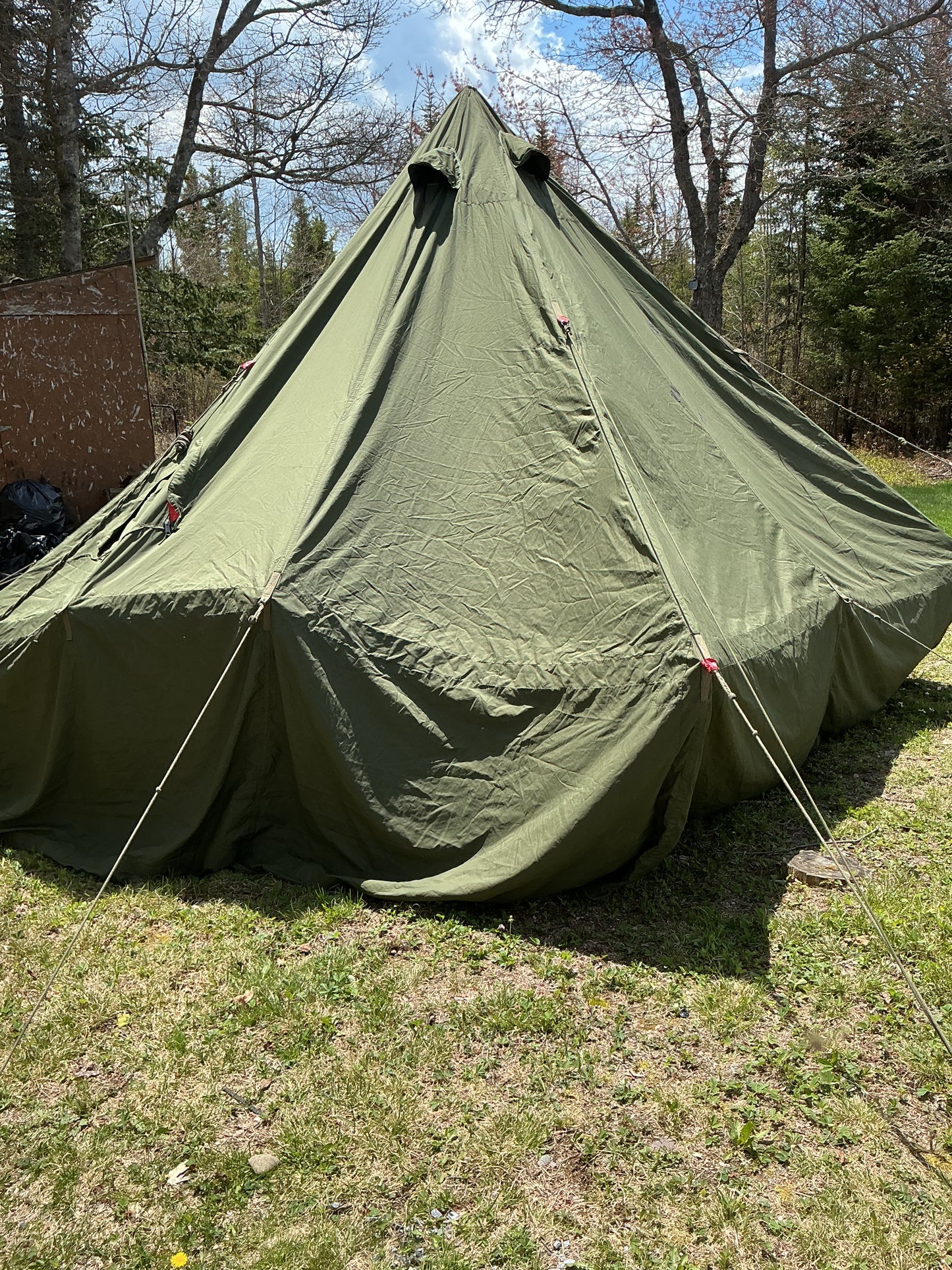 Canadian Military 10 Man Bell Tent with Stove pipe Hole