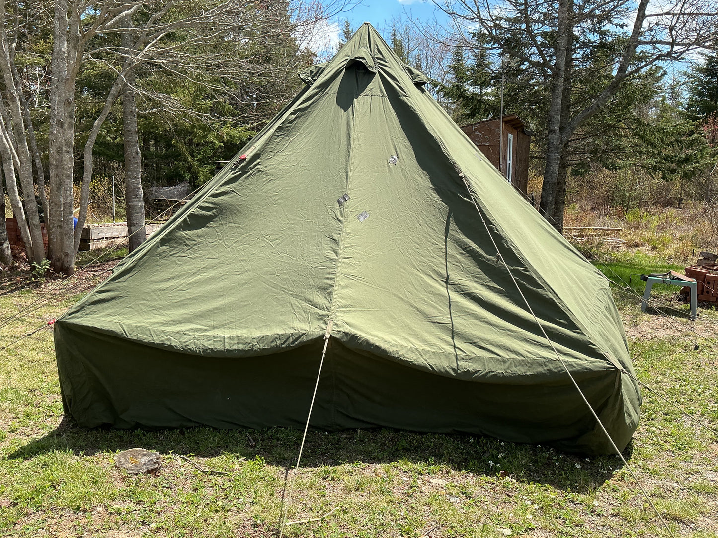 Canadian Military 10 Man Bell Tent with Stove pipe Hole