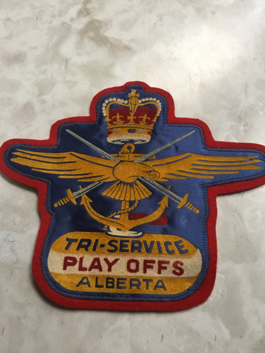 Vintage Tri-Service Play Offs ALberta Jacket Crest