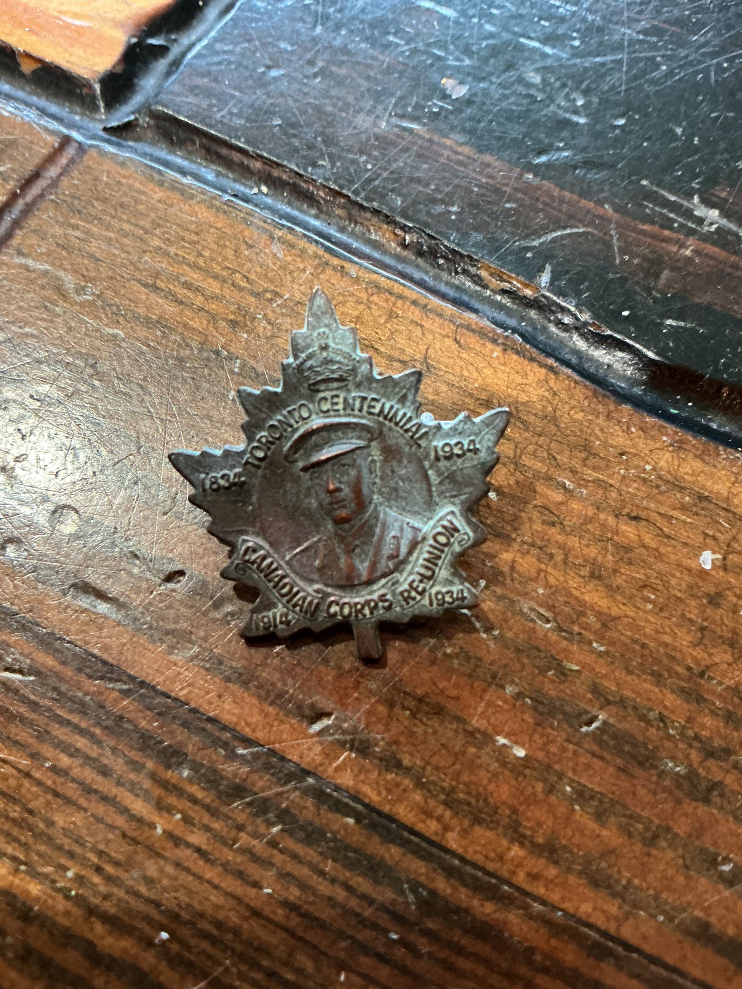 Canada Toronto Centennial Canadian Corps Reunion 1834-1934 Pin