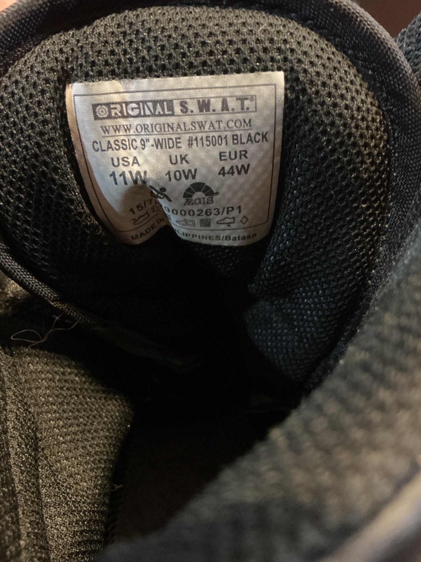 Original Swat Boots Size 11 W in good condition