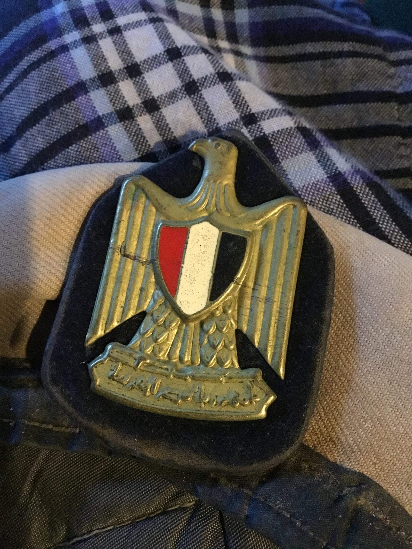 Vintage Egyptian Badge and beret