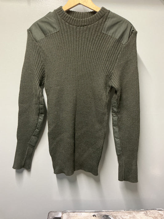 Vintage Canadian Army Wool Sweater Ribbed Type