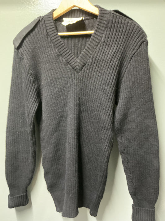 Canadian Navy BLACK  Wool Sweater Chest 46 Large