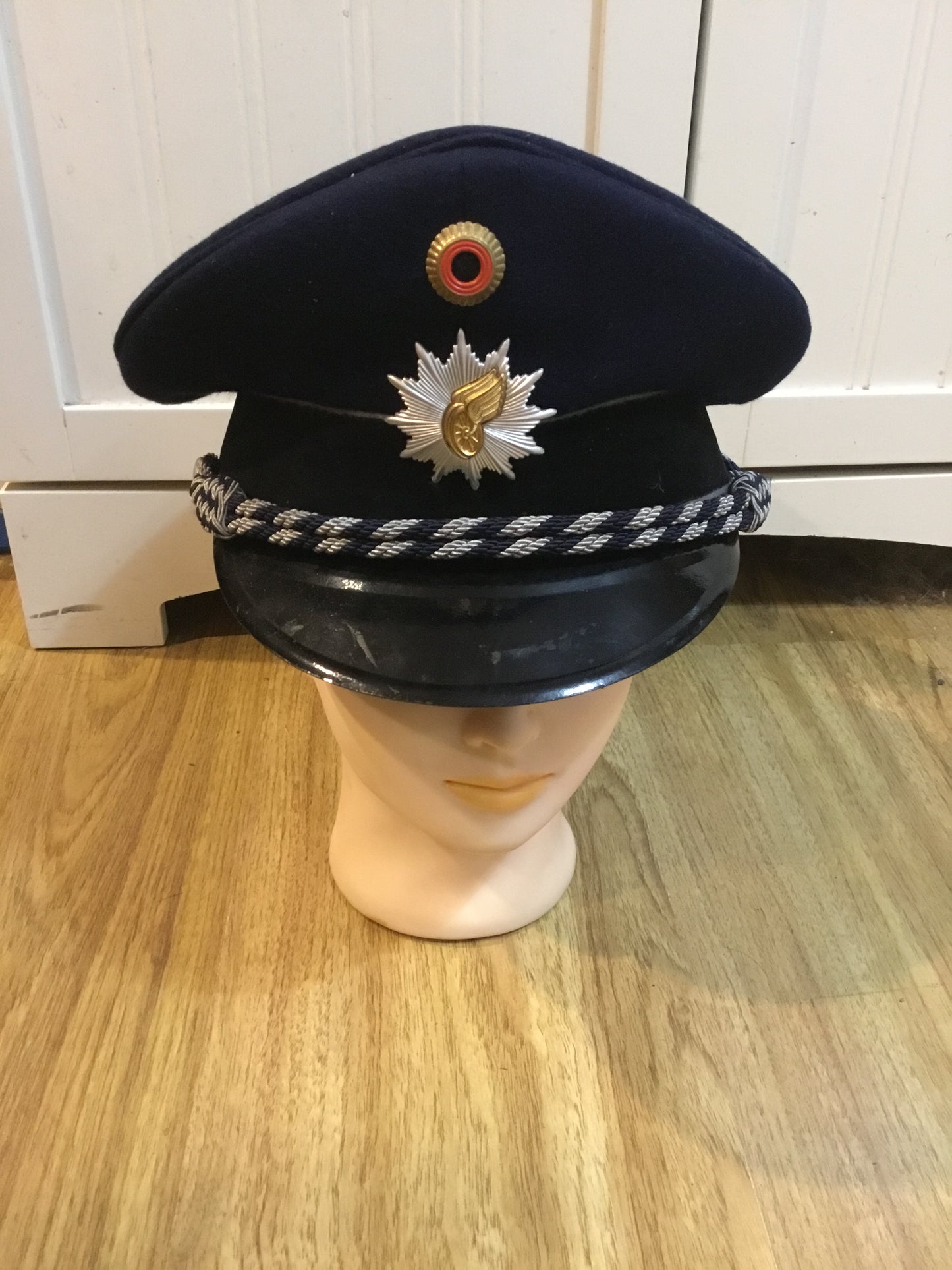 West German Railway Police Forage Cap and badge