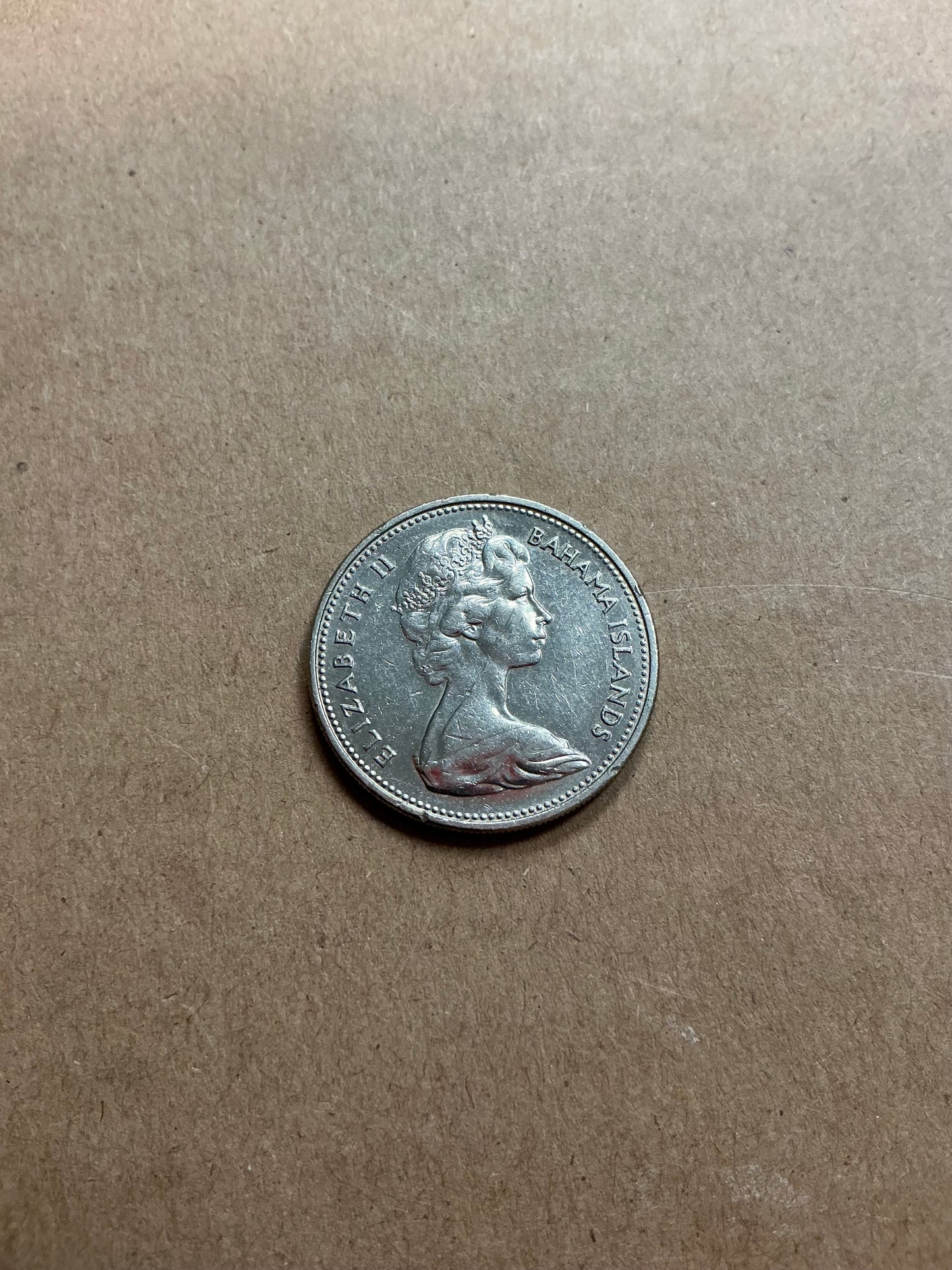 1969 BARBADOS $.25 BOAT SAILING SHIP QUEEN ELIZABETH II COIN