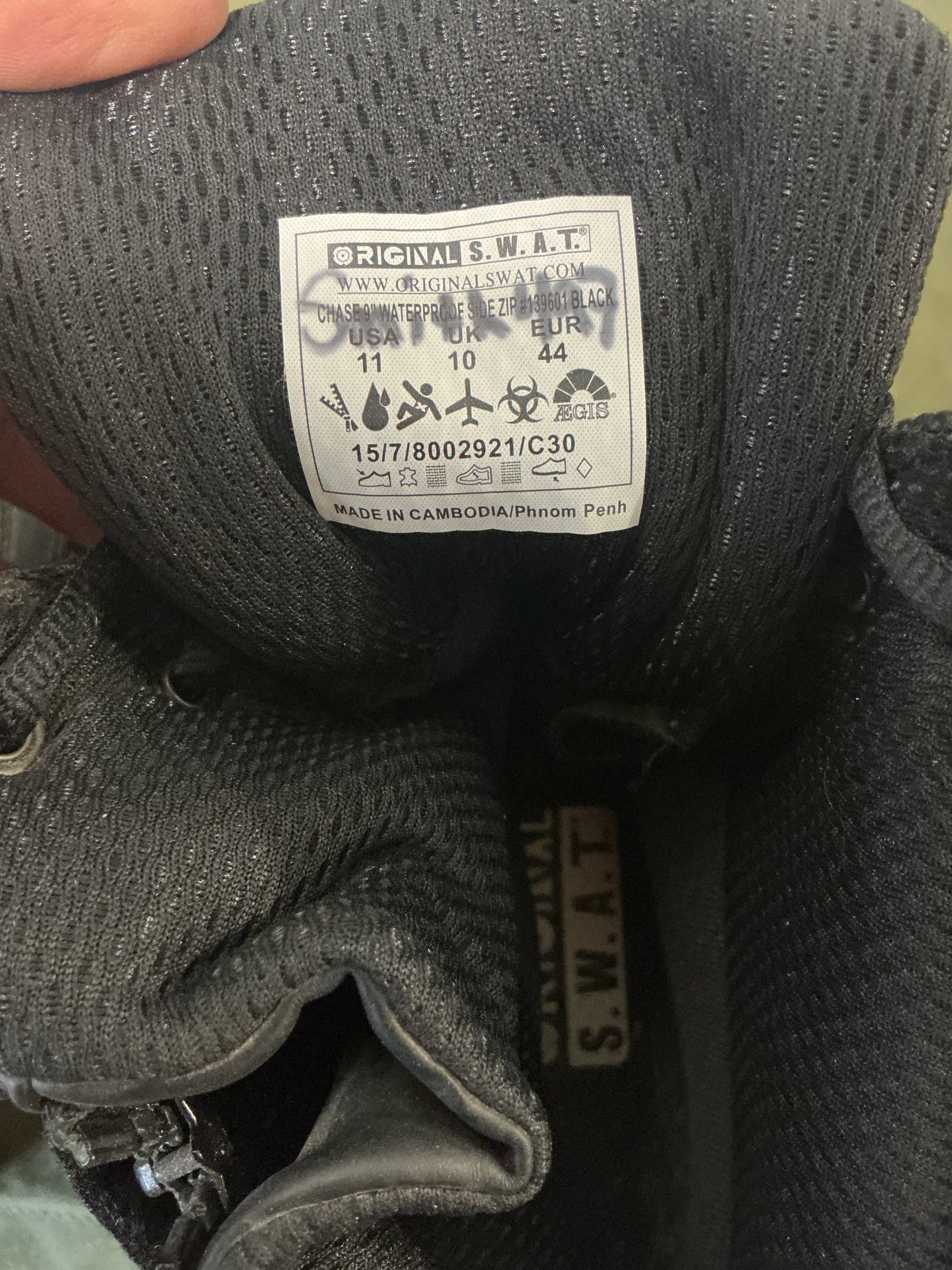 ORIGINAL SWAT BOOTS SIZE 11 U.S.