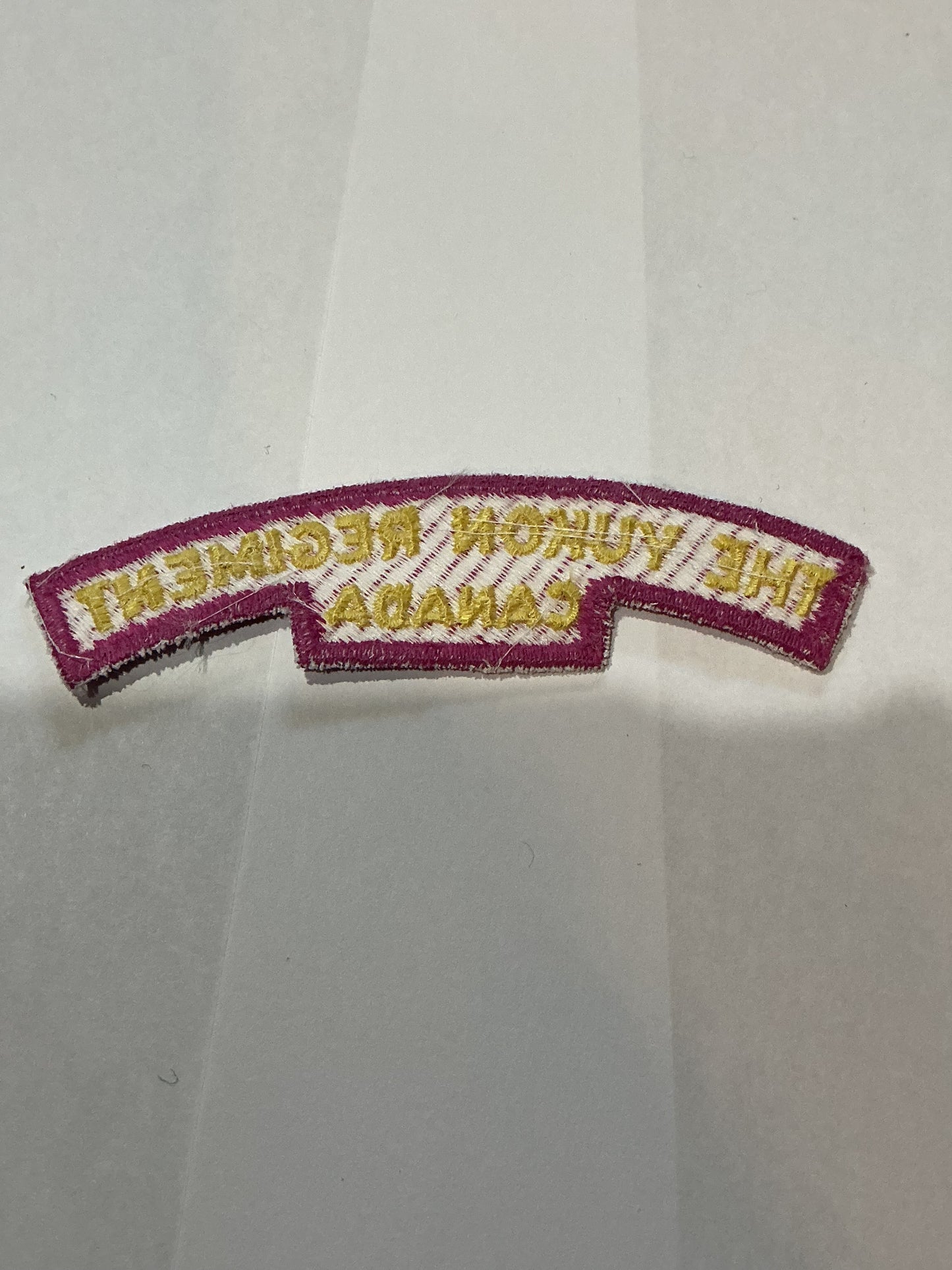 The Yukon Regiment Canada Cloth Shoulder Title