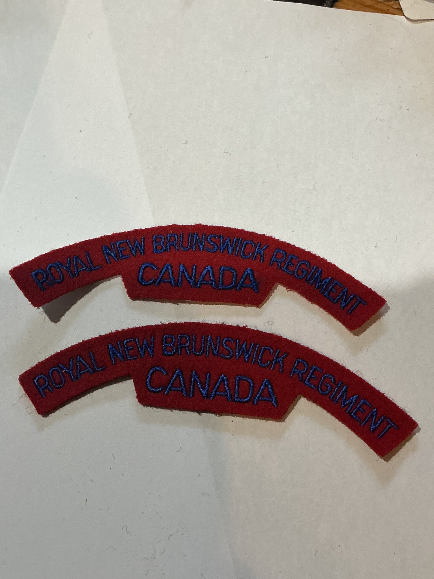 Pair of Royal New Brunswick Regiment Flashes