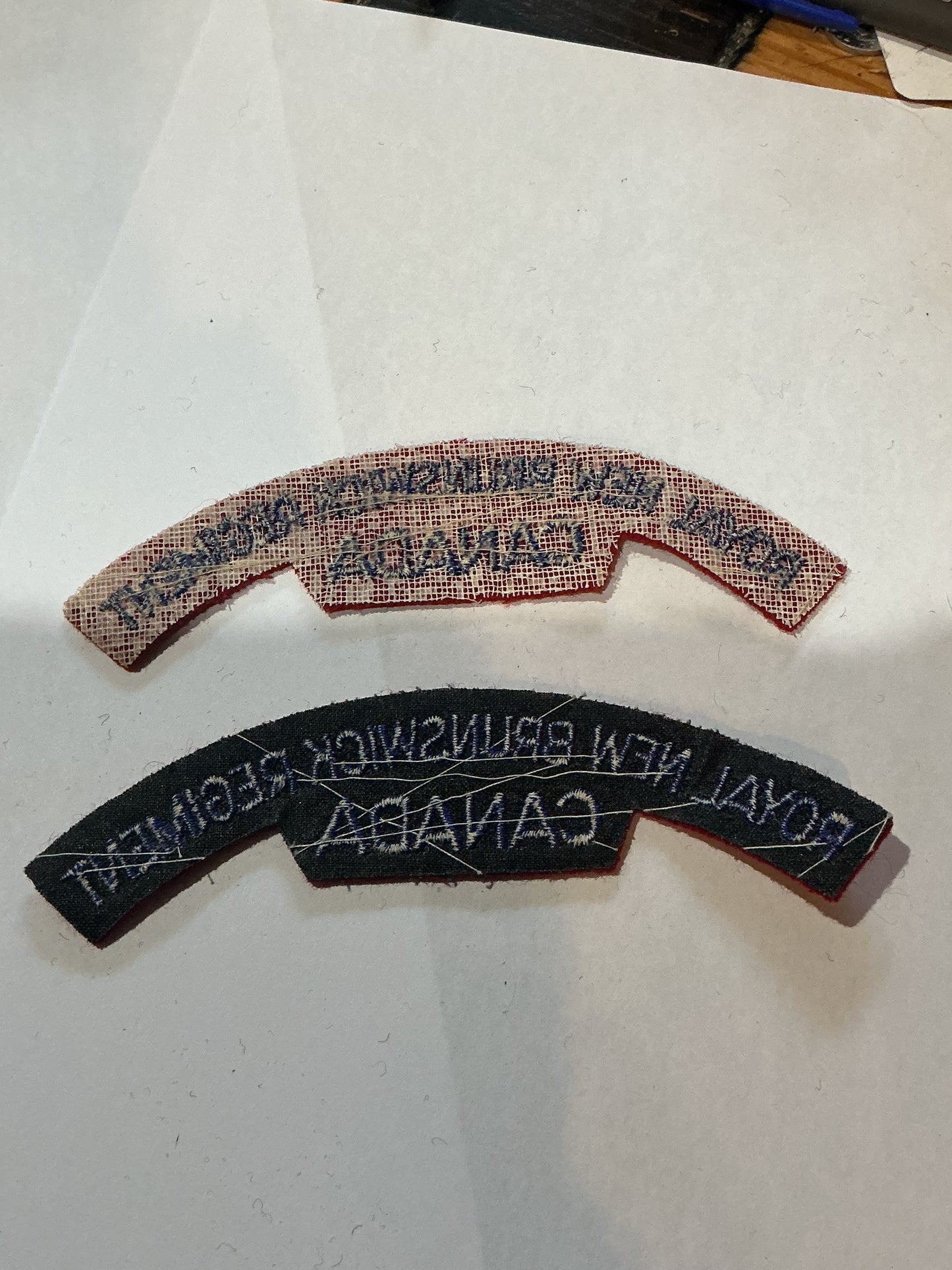 Pair of Royal New Brunswick Regiment Flashes