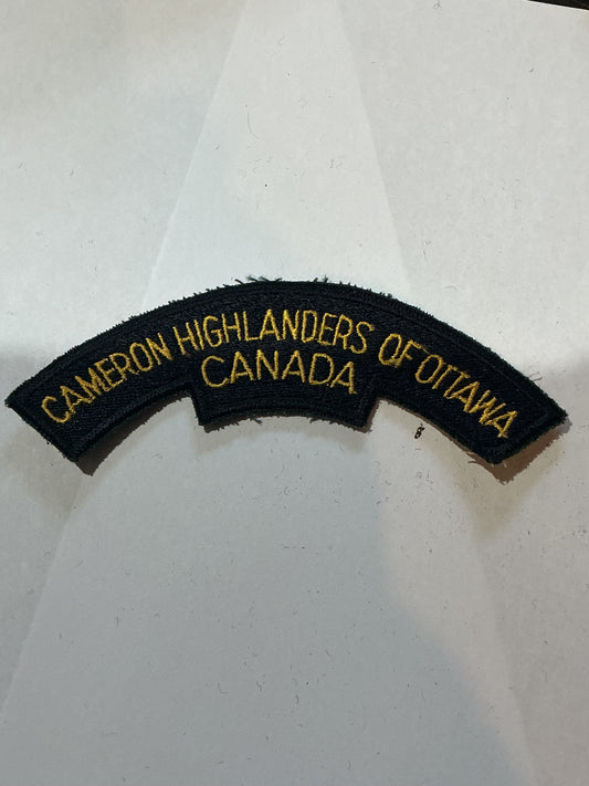 Canadian  Cameron Highlanders of Ottawa Shoulder Flash