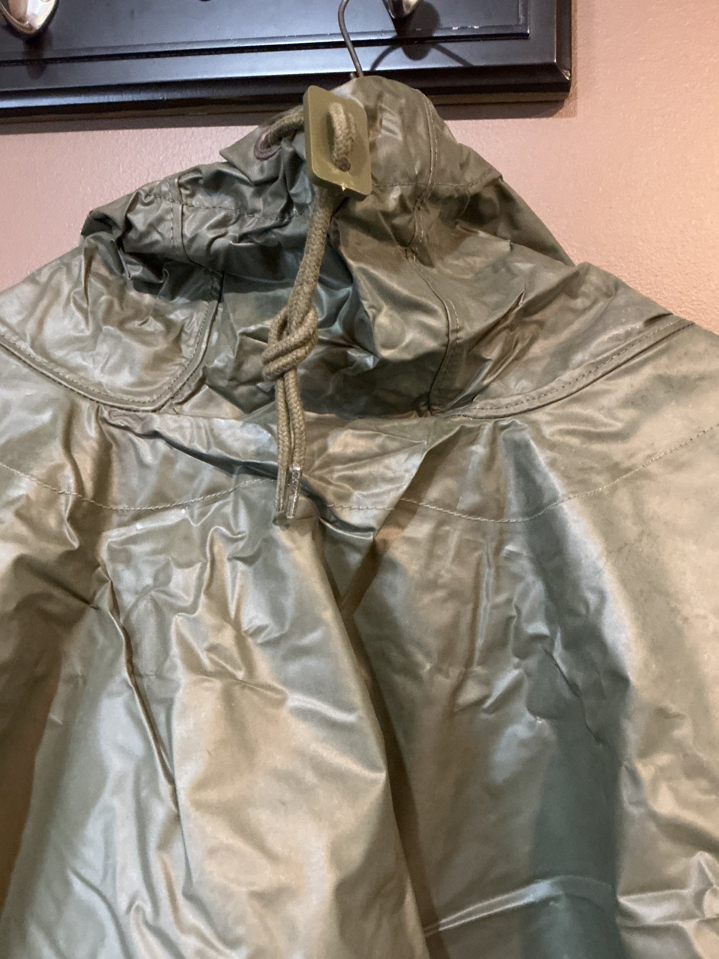Vintage Polish Rain Poncho with carry pouch