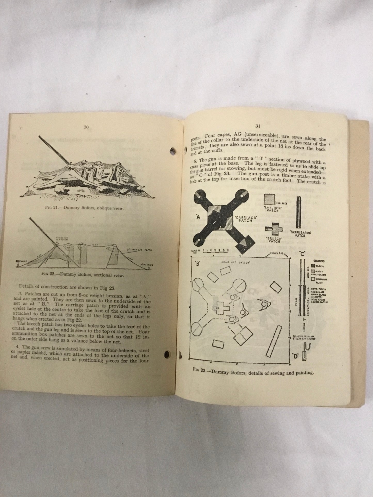 1943 Aids to visual deception, military training, pamphlet number 57,