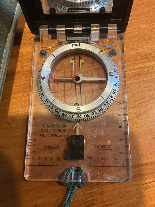 Vintage Canadian Military Silva Ranger Compass with 64 Pattern Case
