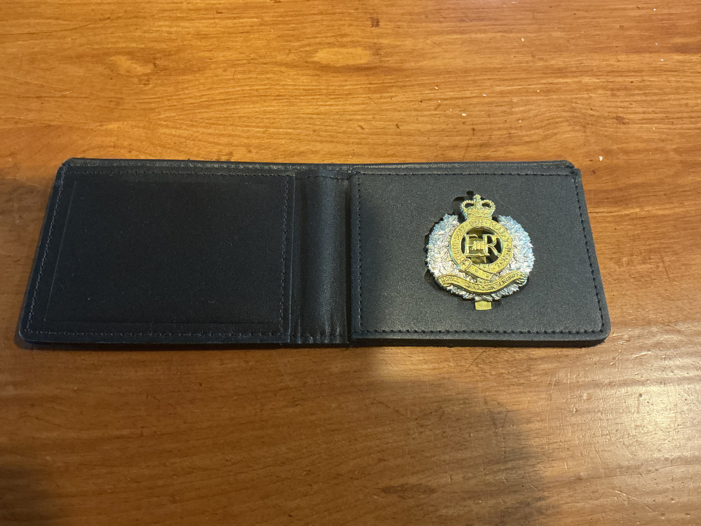 Royal Canadian engineers hat badge with ID Wallet