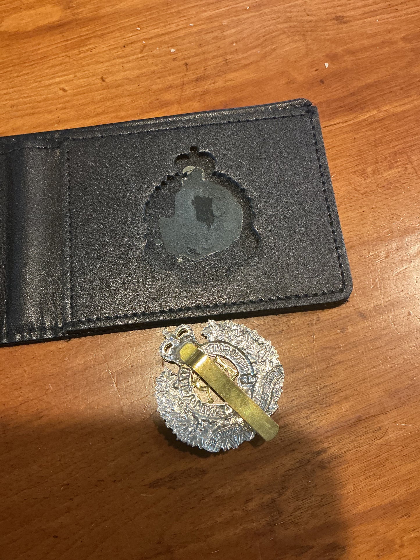 Royal Canadian engineers hat badge with ID Wallet