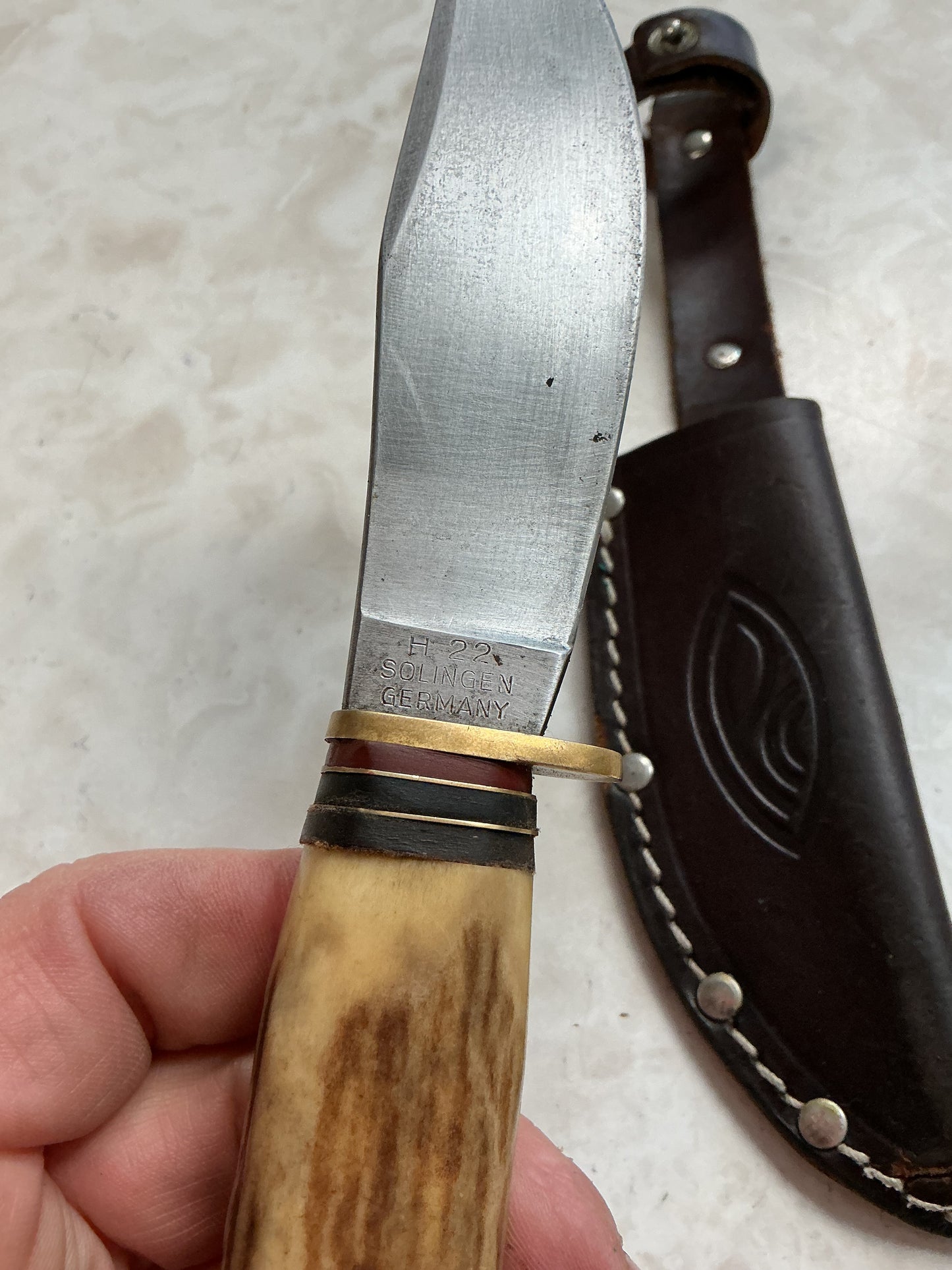 Bone Handle Solingen German Made Belt Knife