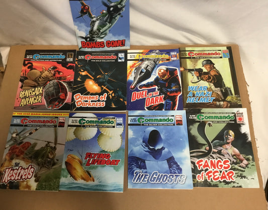 Lot of 9 British Commando War Story  Comics   B