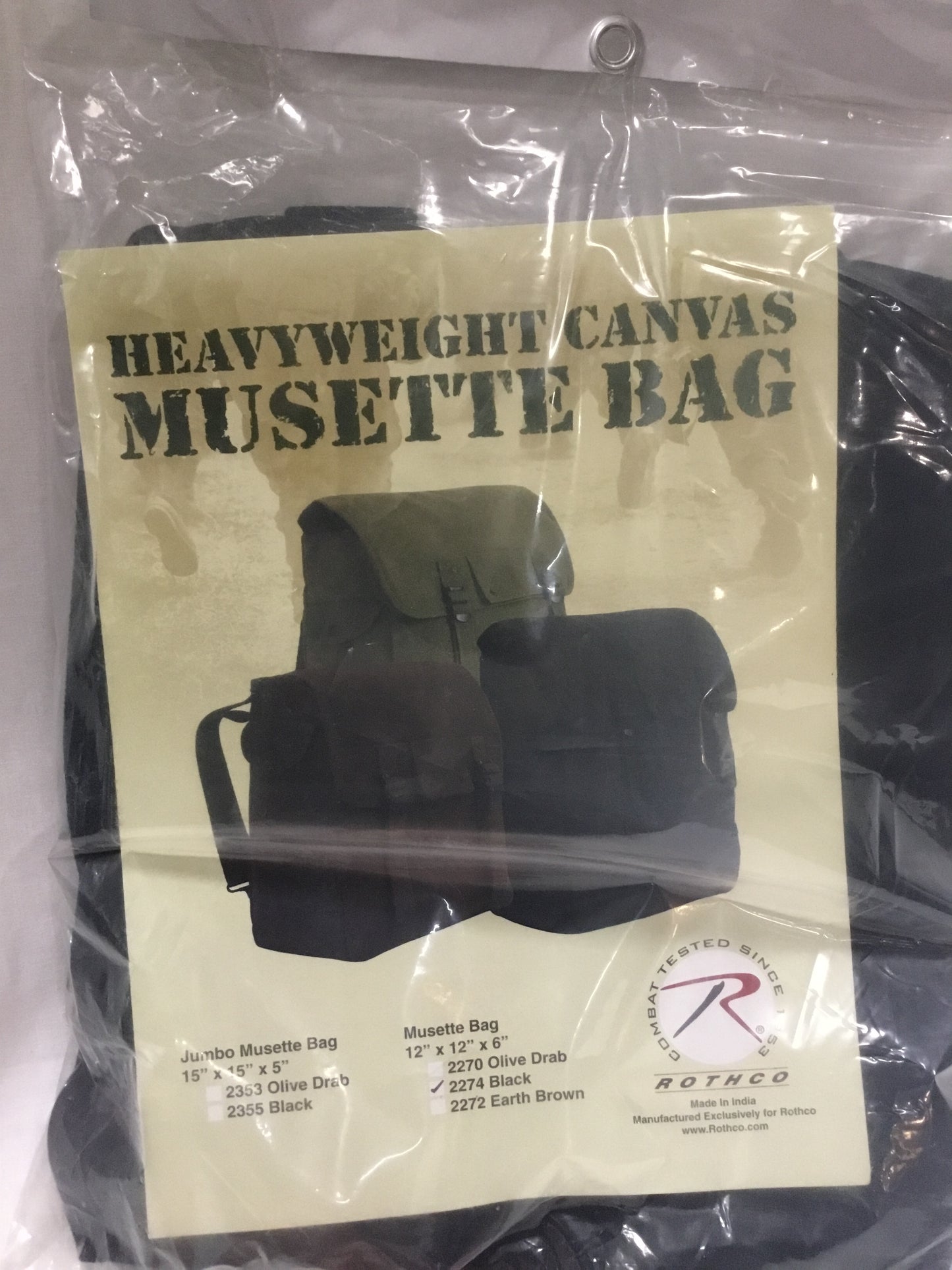 New Canvas Musette Bag Black