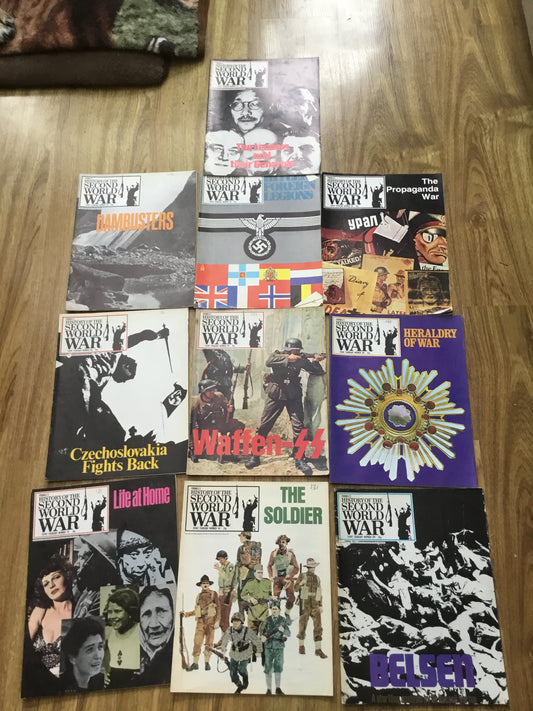 Lot of 10 number 102 to 112 ;PURNELL’S HISTORY OF THE SECOND WORLD WAR Magazines .