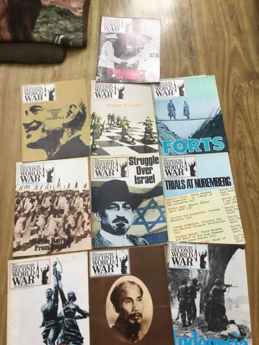Lot of 10 number 113 to 122 PURNELL’S HISTORY OF THE SECOND WORLD WAR Magazines .