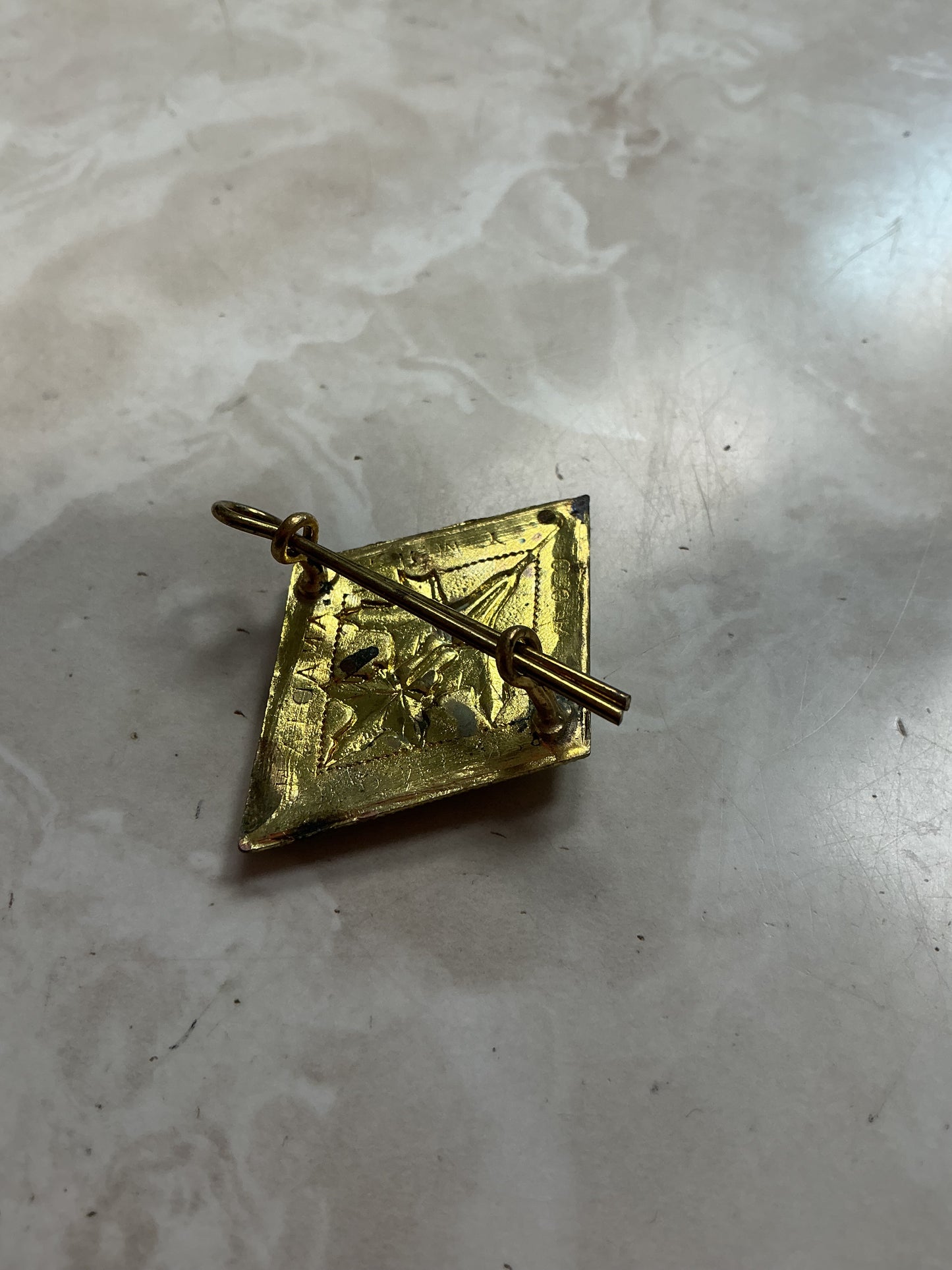 Canadian Women's Army Corps Cap Badge , lugs on the back with cotter pin