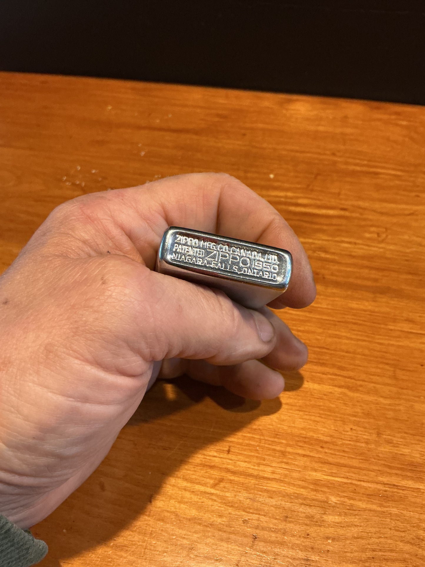 Vintage Canadian Made Zippo Lighter with date