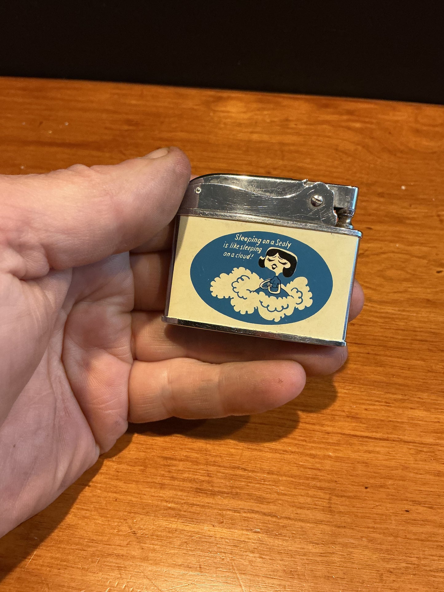 Vintage Sealy Mattress  advertisement Lighter