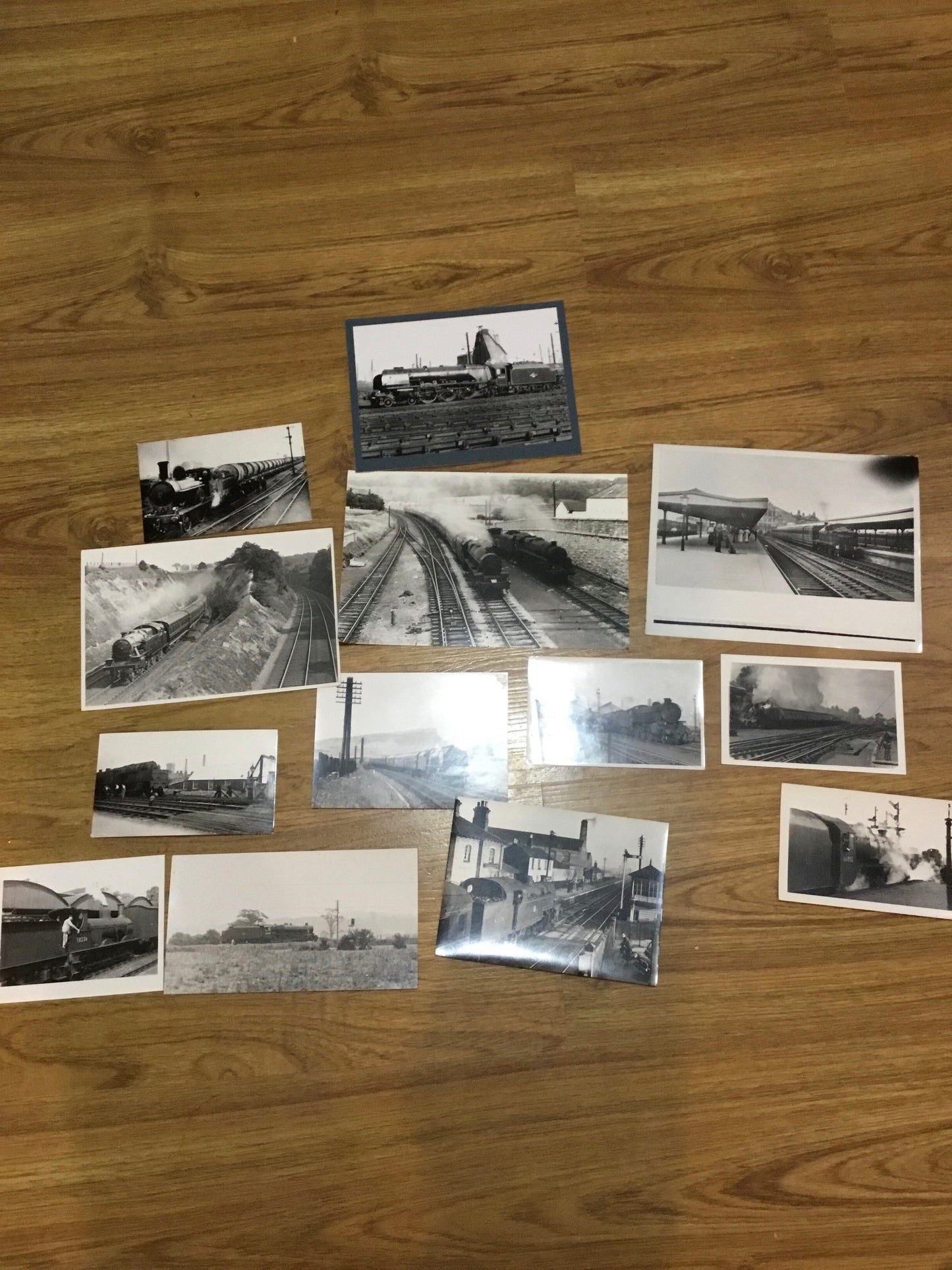 Lot of 13 Early British Railway Train Photos