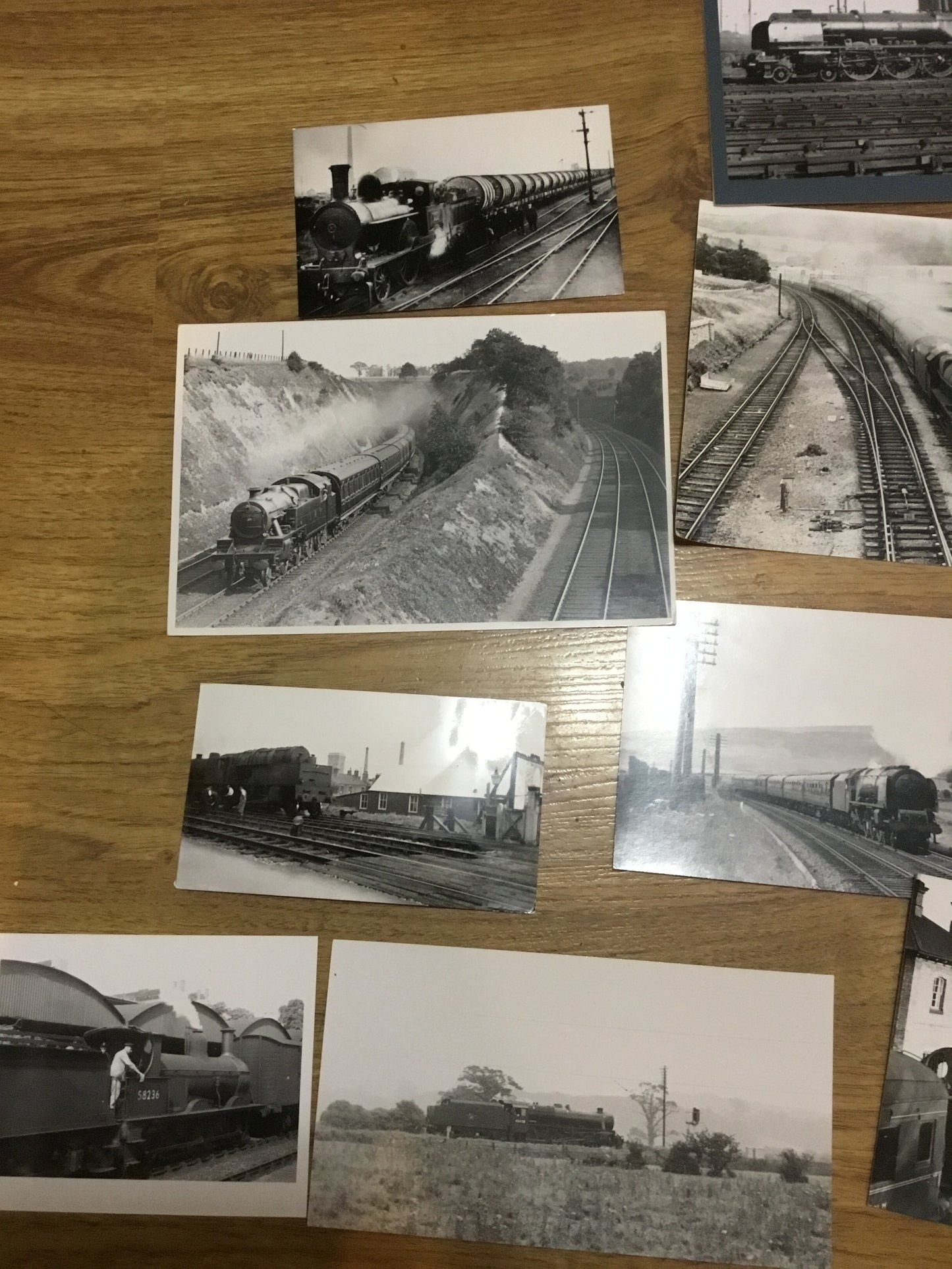 Lot of 13 Early British Railway Train Photos