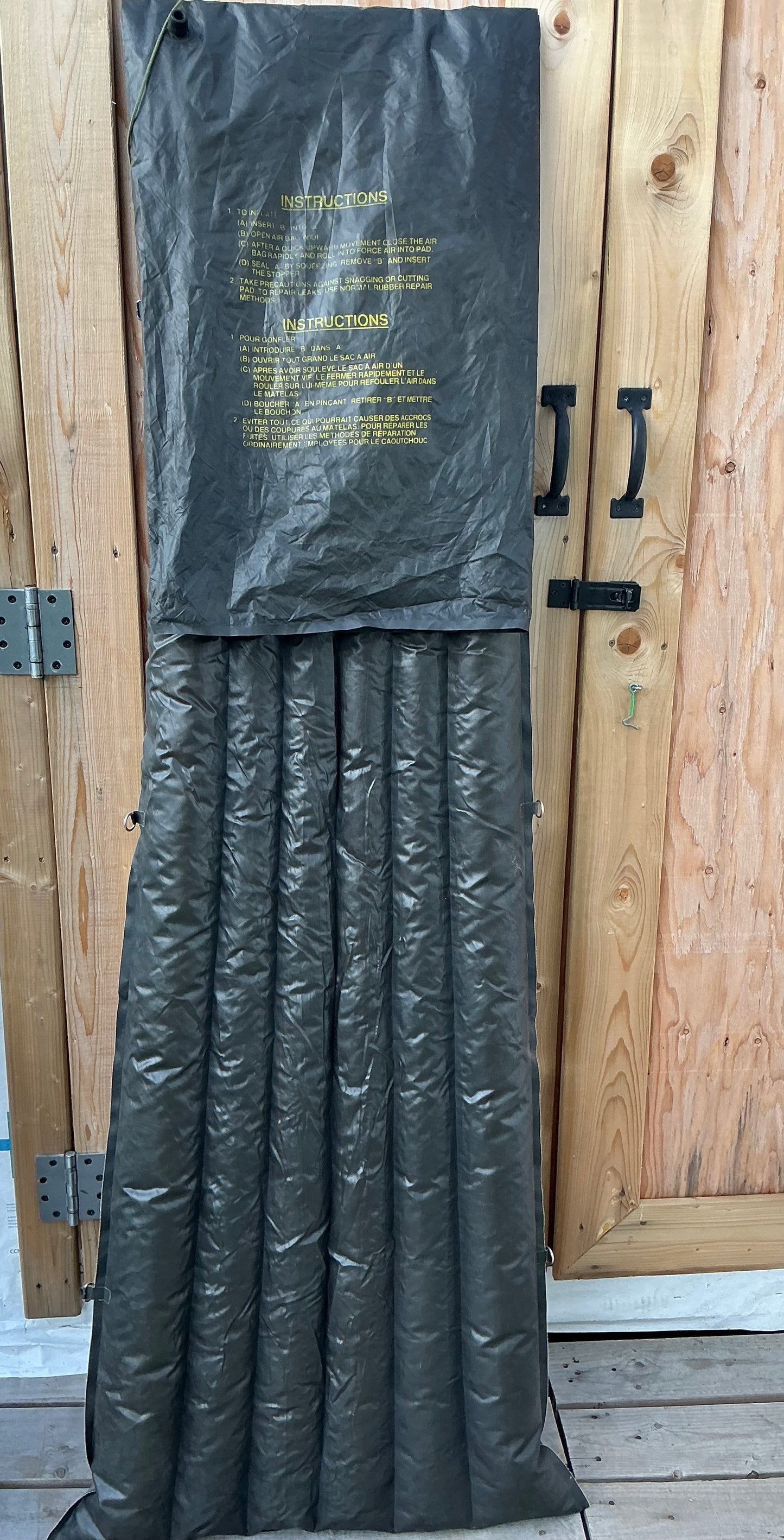 Vintage Canadian Military  pneumatic Air Mattress