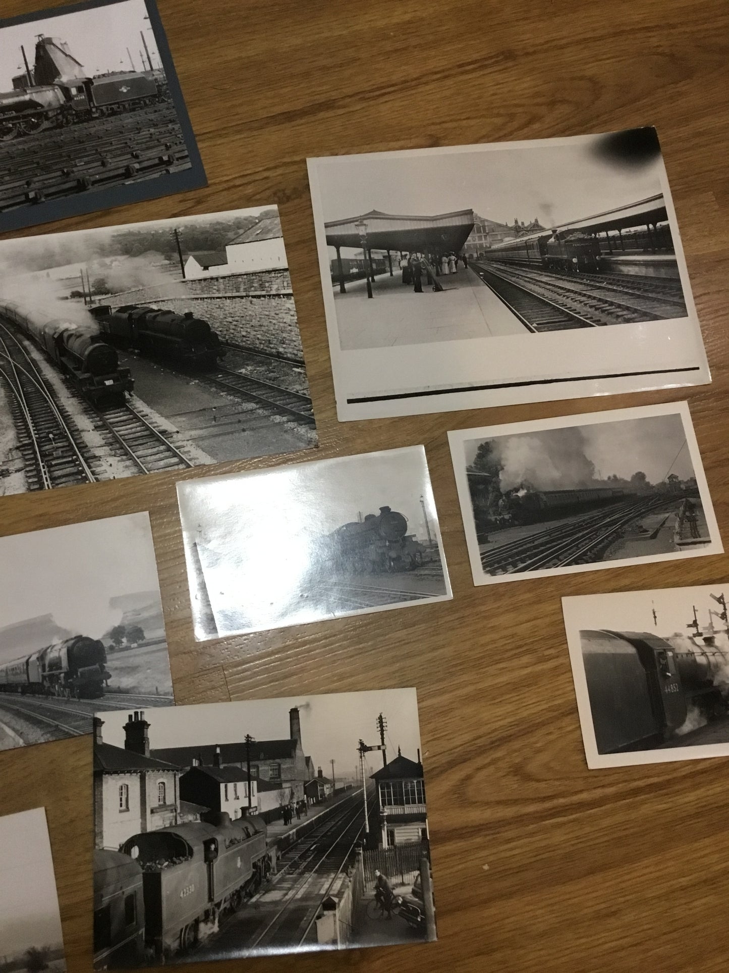 Lot of 13 Early British Railway Train Photos