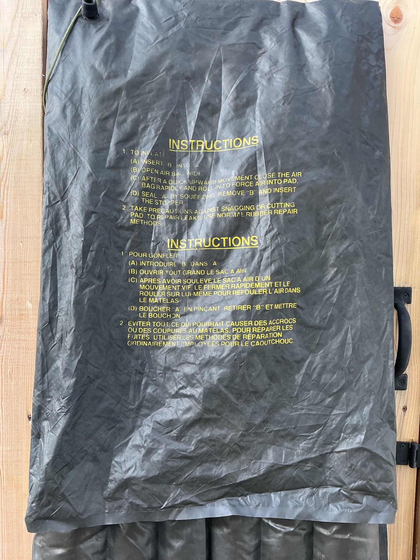 Vintage Canadian Military  pneumatic Air Mattress