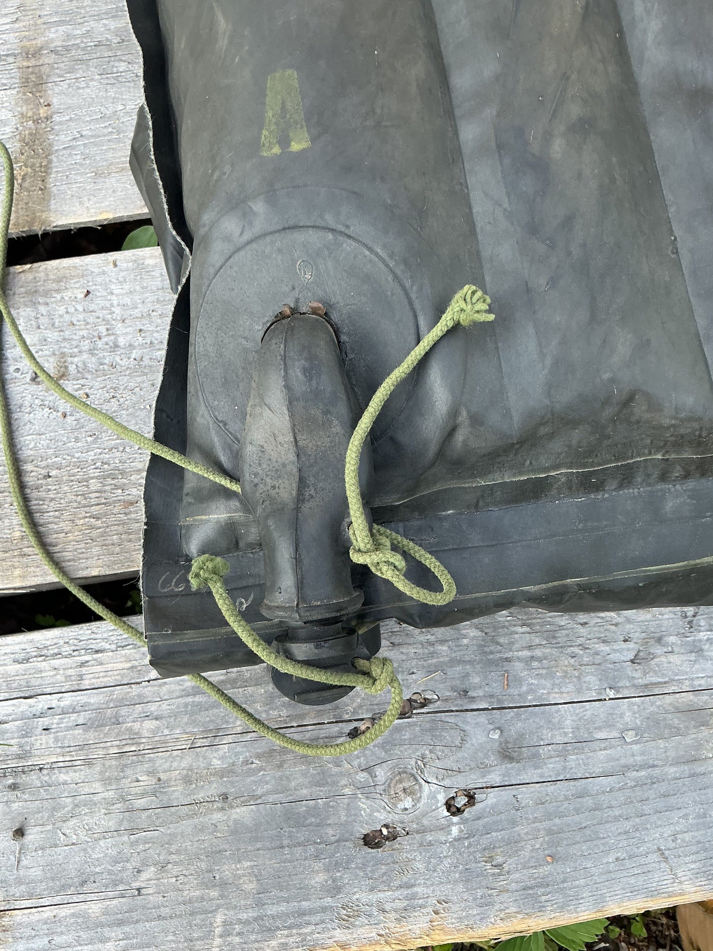 Vintage Canadian Military  pneumatic Air Mattress