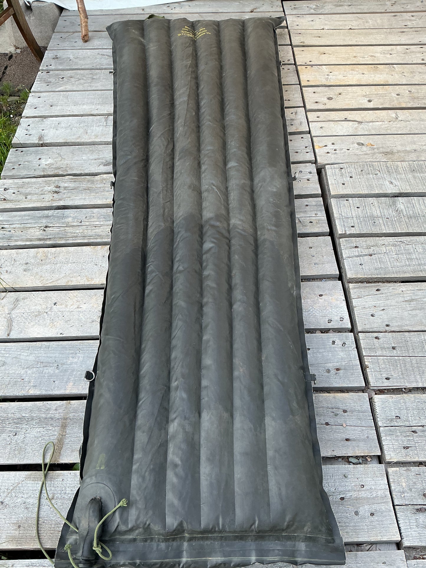Vintage Canadian Military  pneumatic Air Mattress