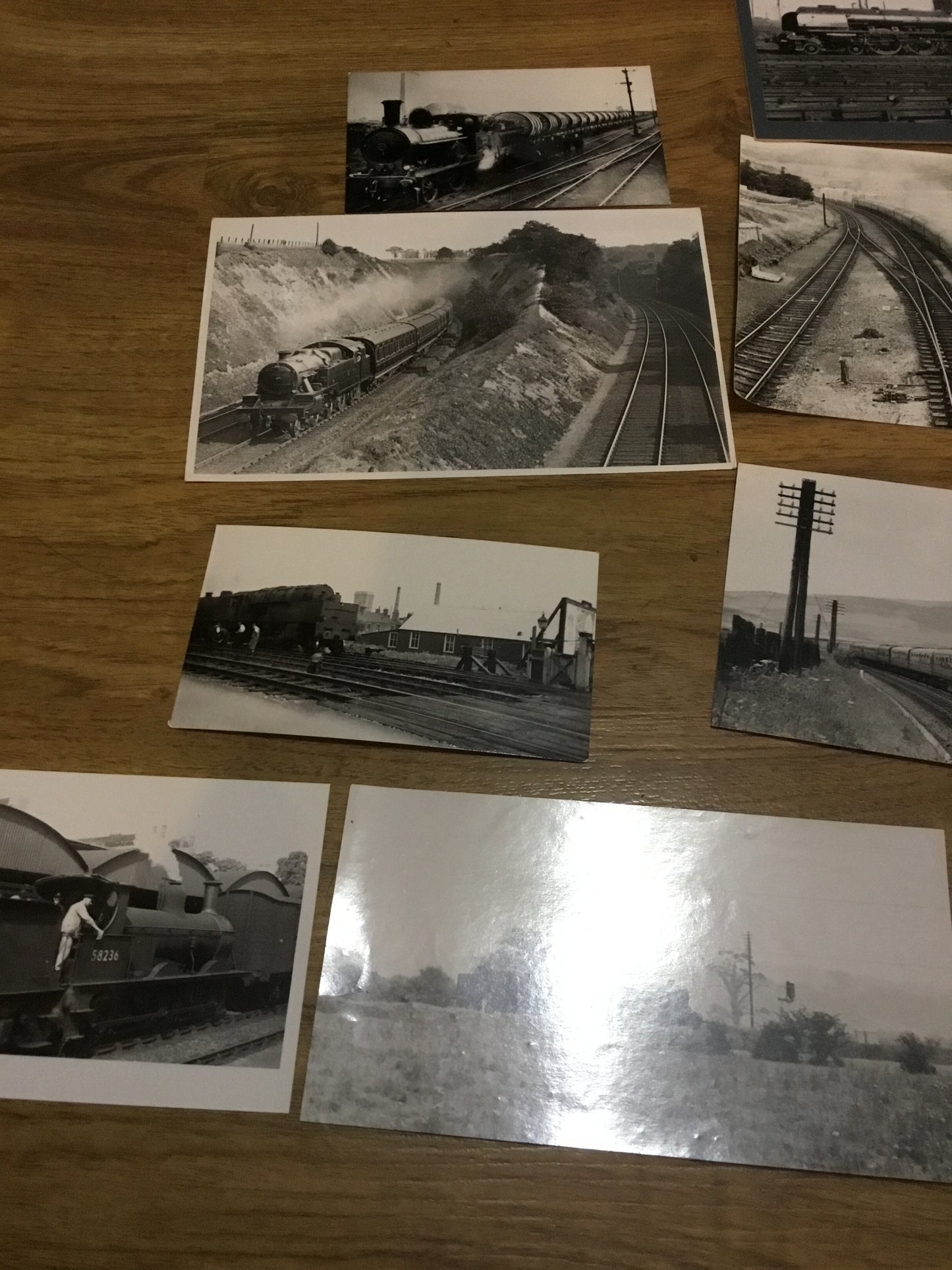 Lot of 13 Early British Railway Train Photos