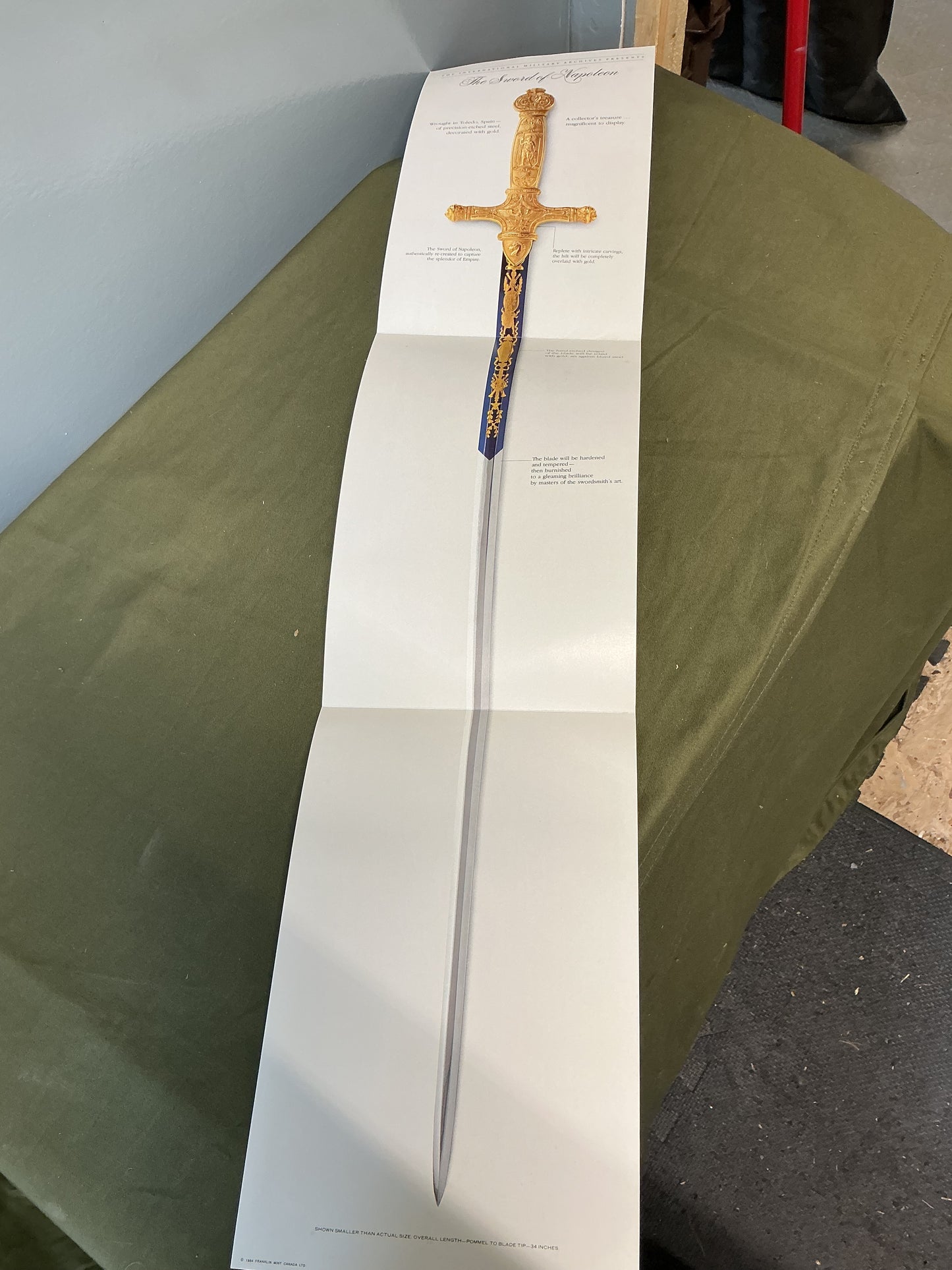 Replica Sword of Napoleon with Wall Stand